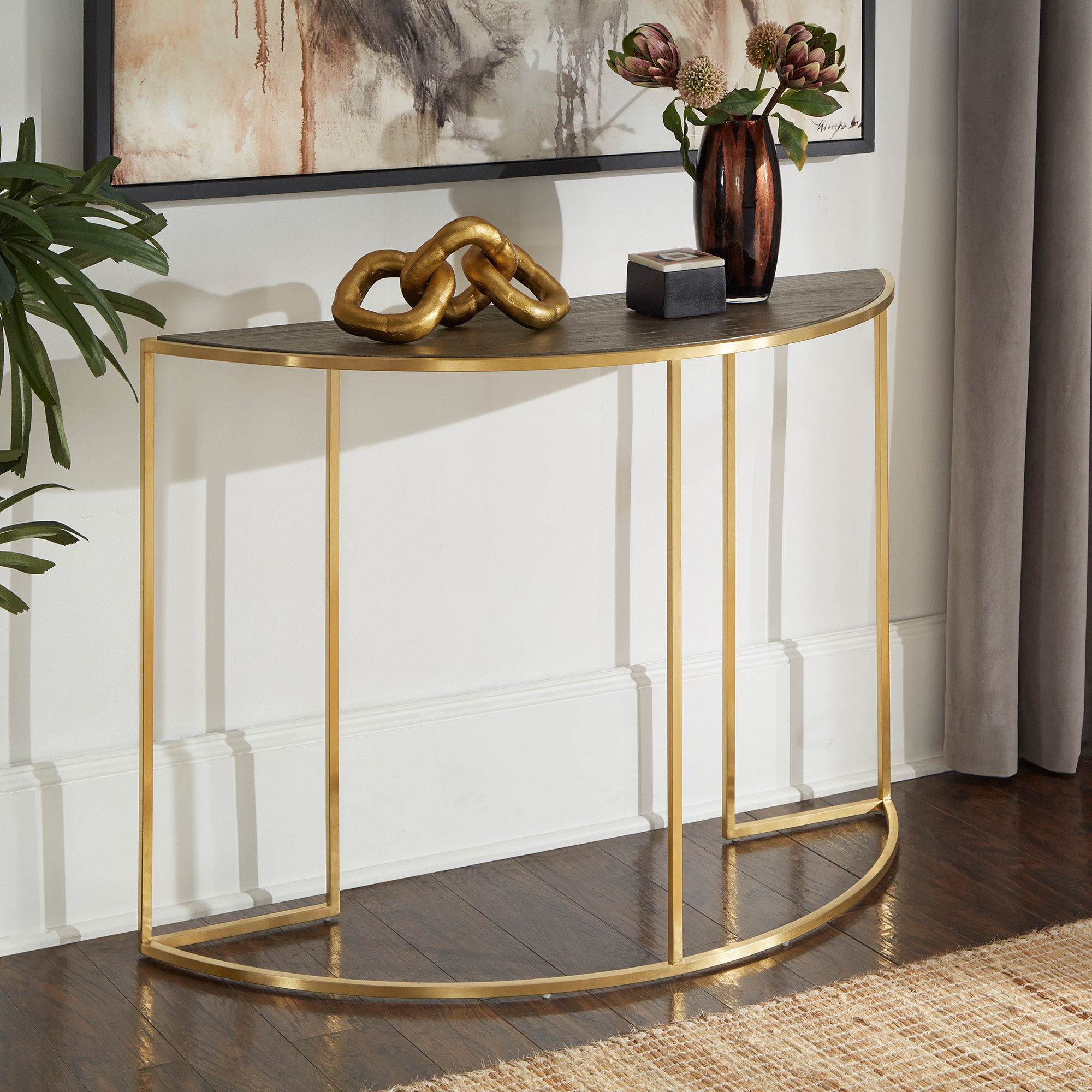 Etta Avenue™ Solomon 47.2'' Solid Wood Top Console Table | Wayfair