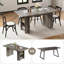 63 Inch Farmhouse Dining Table For 4-6 People, Rectangle Kitchen Table With Side Storage Shelves,Only Table-943130041