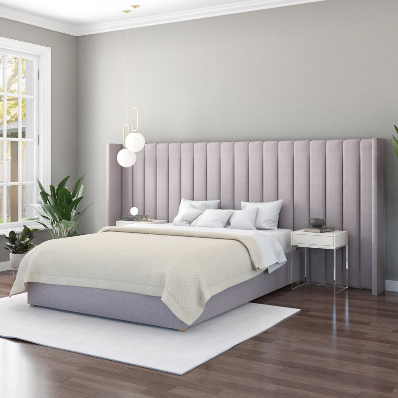 Arye Upholstered Headboard, Grey