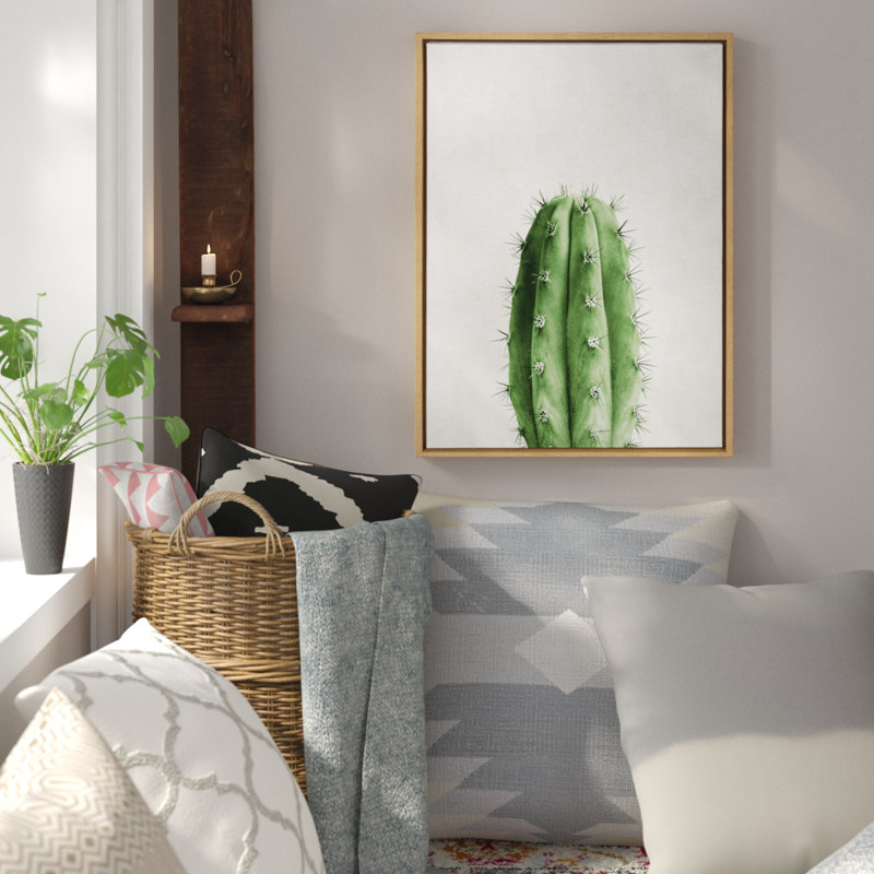 «Home Cactus» par Simon Te, reproduction d'art sur toile encadrée