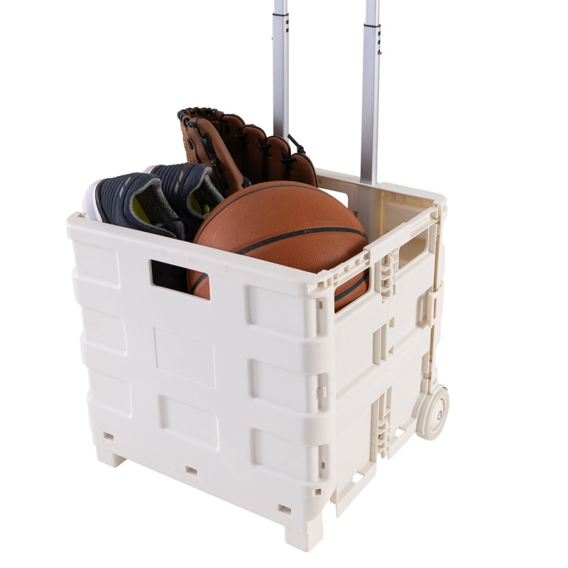 Simplify Large Tote & Go Collapsible Utility Cart in White