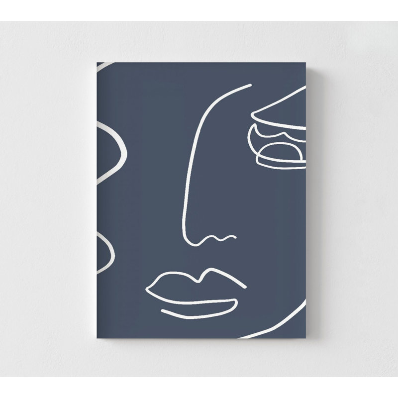 «Skin clinic», affiche, art mural abstrait, art plastique, bleu marine, H 16 po x l 12 po, Impression sans cadre