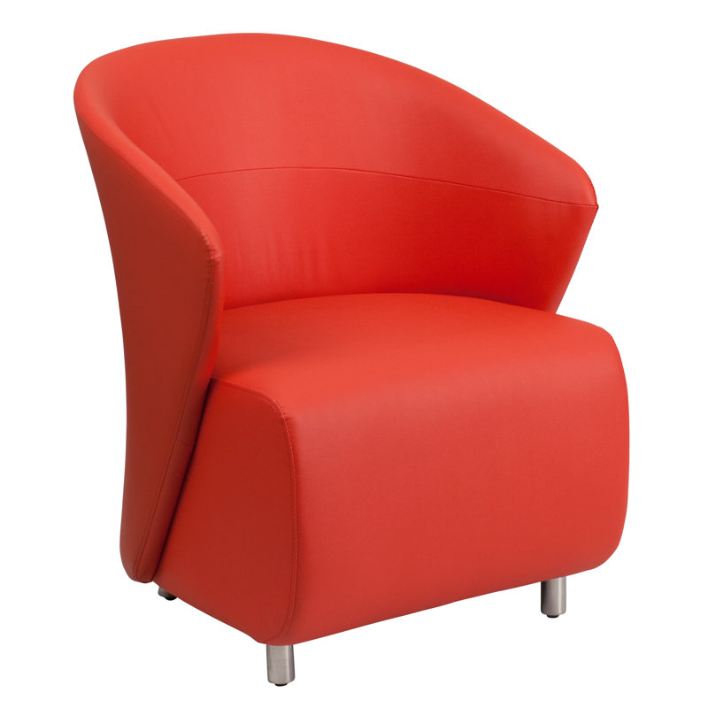 Méridienne incurvée NavS LeatherSoft, Rouge
