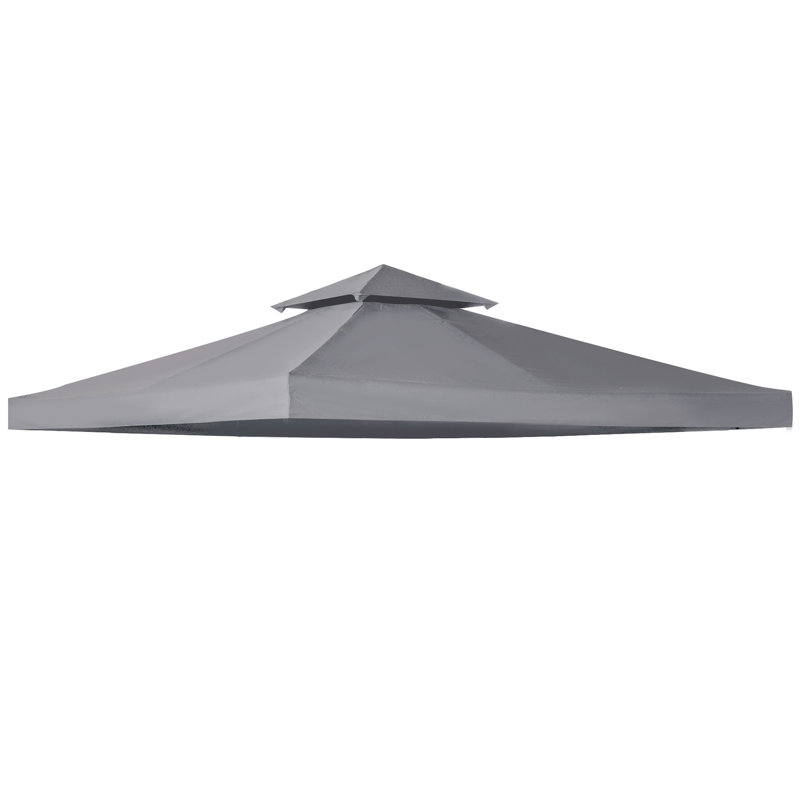Housse de remplacement pour abri de jardin gris foncé, 9,8 pi x 9,8 pi, 2, protégé 2 auvent extérieur, gris, utilisation