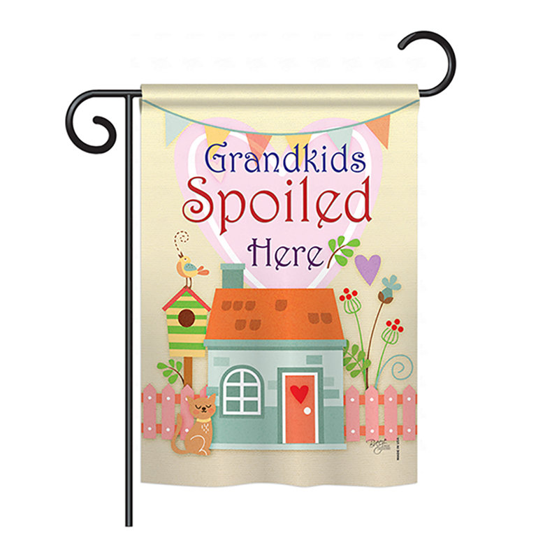 Drapeau de maison en polyester à 2 côtés grandkids, H 40 po x l 28 po