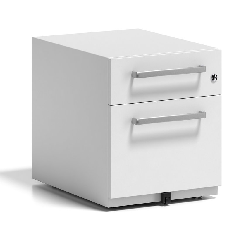 Note 2 Drawer Filing Cabinet, White
