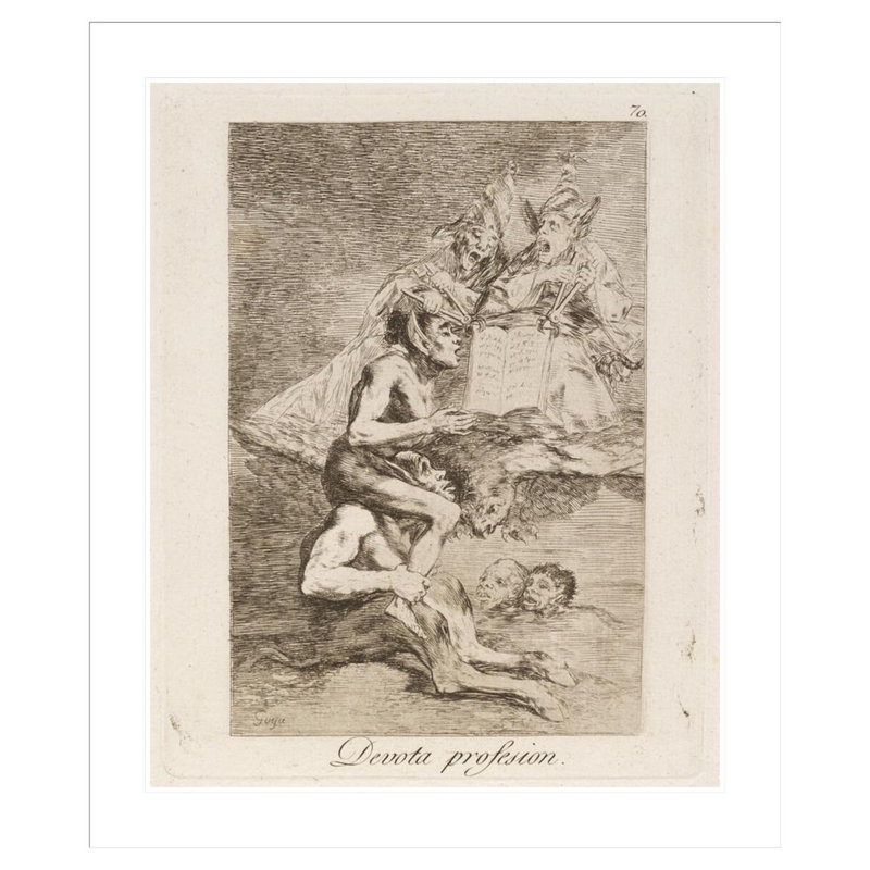 Devota profesion. (Devout profession.) Par Francisco de Goya, reproduction sur toile, H 41,5 po x l 31,49 po