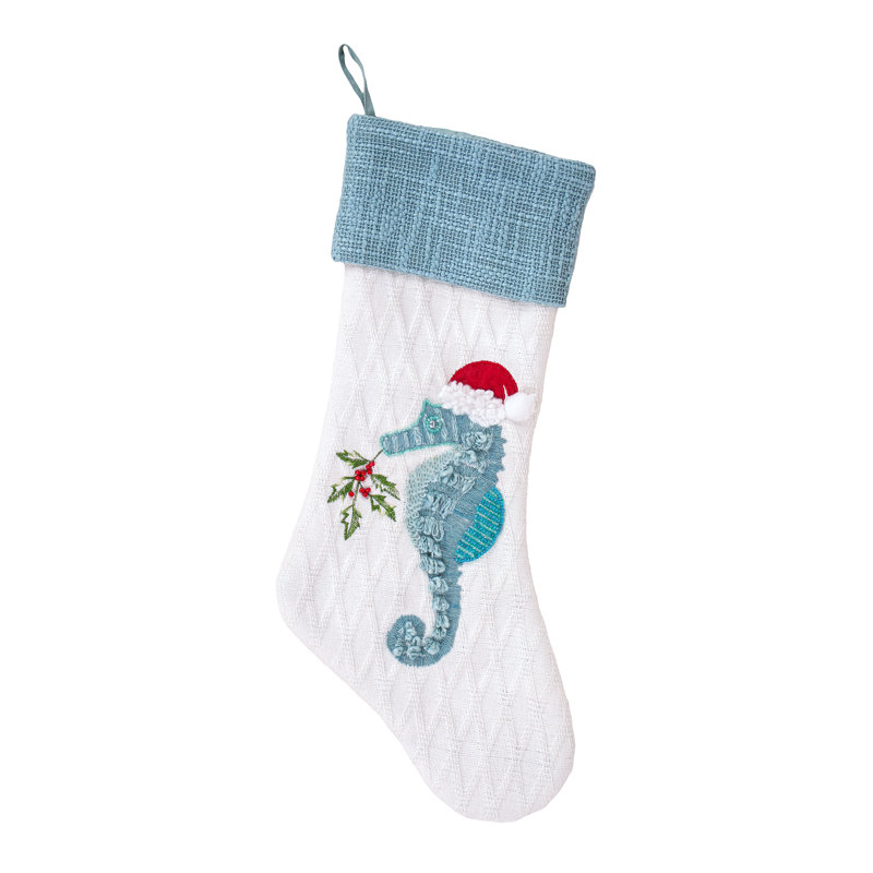 Chaussette de Noël bleue