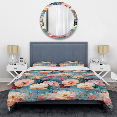 Ensemble de housse de couette V Pink Monets