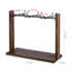 Solid Wood Tabletop Wine Glass Rack In Brown