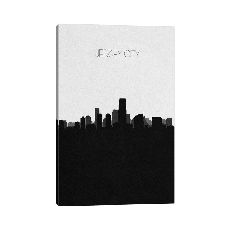 Jersey City, New Jersey Skyline by Ayse Deniz Akerman - Wrapped Canvas Gallery-Wrapped Canvas Giclée, 152.5 cm H x 101.5 cm W