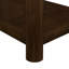 Table de bout rectangulaire de style campagne: tablette de rangement, pieds en bois massif, finition espresso, pour le salon, la chambre à coucher et le bureau (116 caractères)
