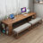 Nut-brown Rectangular Solid Wood Executive Desk-1403872037