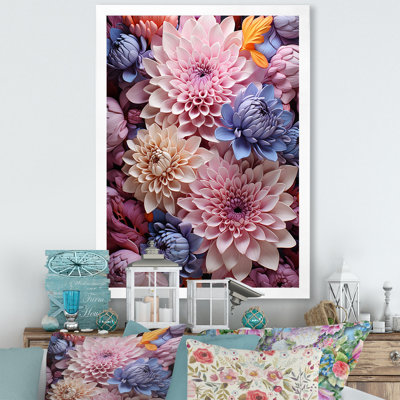 «Enchanted Visions Mums Florals I», reproduction sur toile
