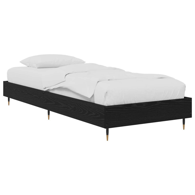 Bed Frame, Black Oak