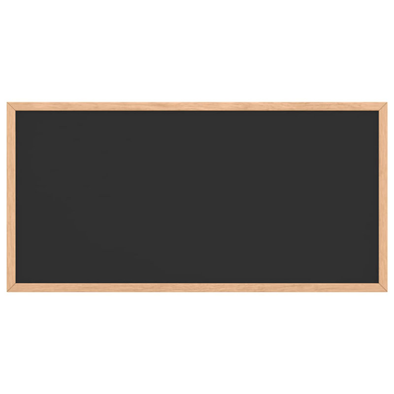 Chalkboard With Solid Pine Wood Frame Black, 30cm H x 60cm W x 1.4cm D