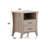 Rectangular Night Table With Open Shelf And 2 Drawers Accent Side Metal Glide