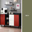 Buffet Buffet, armoire de rangement avec portes, 2 tiroirs avec panneau unique et 2 compartiments de rangement ouverts,-249041016