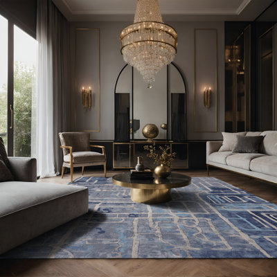 Tapis gris soyeux et moelleux