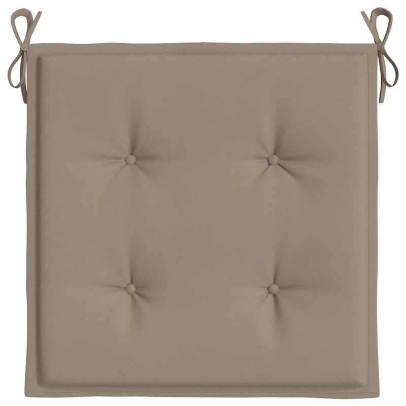 Outdoor Seat Cushion, 15.7" x 15.7" x 1.2", Taupe