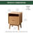 MCM Set of 2 Solid Wood Nightstand with 1 Drawer and Open Shelf-101004186