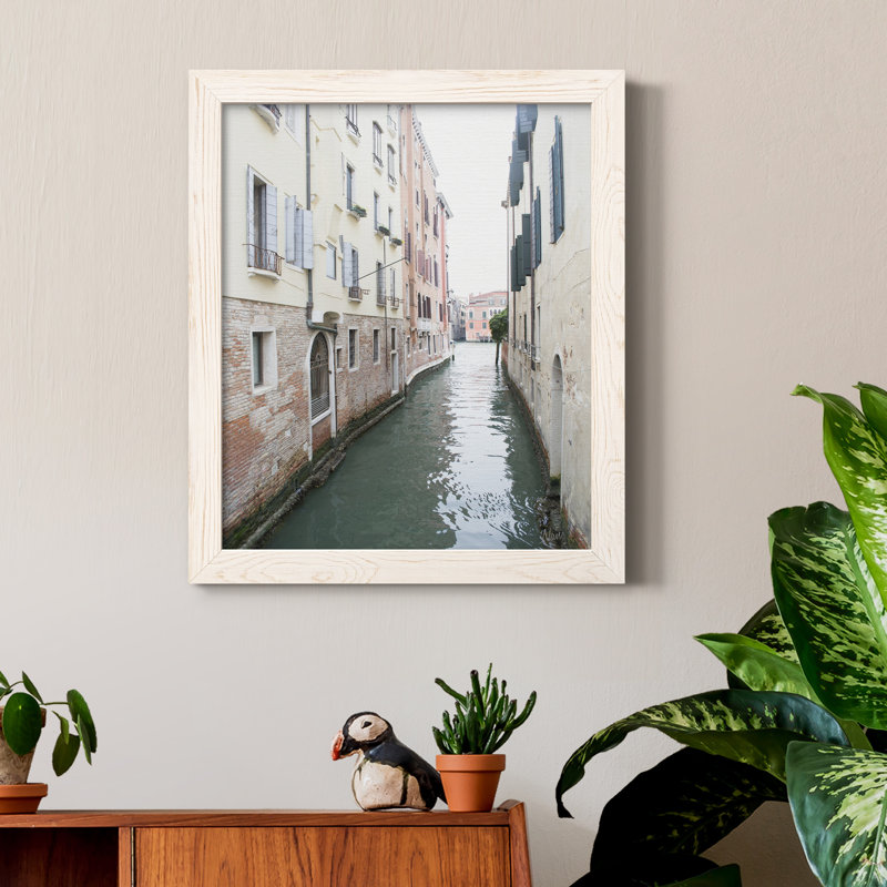 Venice Canal II - photographie sur toile avec cadre photo, Cadre blanc, H 20 po x l 17 po x P 1,5 po