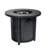 Sleek Propane Gas Fire Pit Table, 50000 BTU Round Steel for Outdoor Patio Deck Garden - Black-632748814