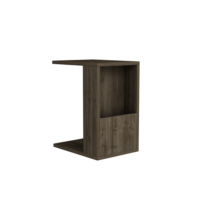 Table de bout avec tablette de rangement Brothwells, Noyer, Noyer