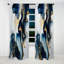 «Abstract Geode Marble Blue I» - Rideau en marbre abstrait - Rideau en marbre occultant - 1 panneaux-107537260