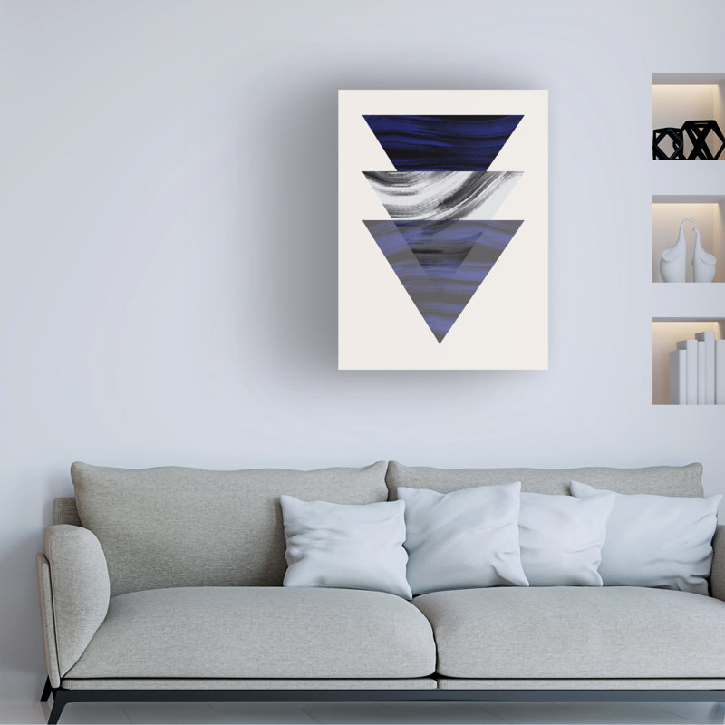 Art sur toile triangulaire «bolologic Little Dean Three», H 14 po x l 19 po
