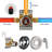 Complete Rainfall Shower System With Rough In-Valve And Slide Bar-106650541