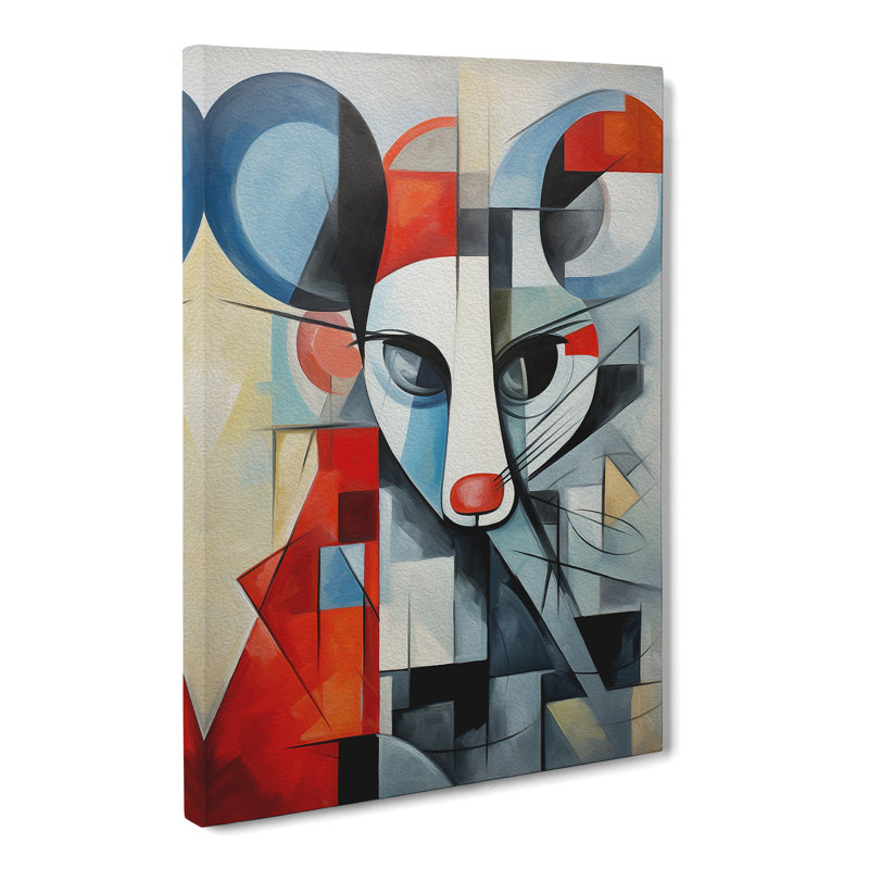 Rat Cubism Art No.2 - Wrapped Canvas