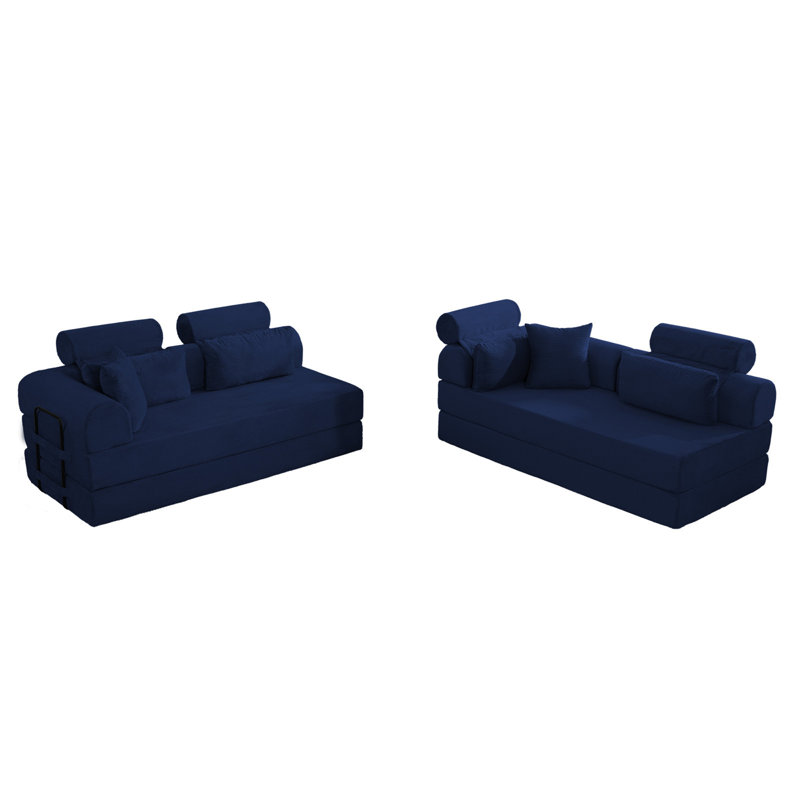 Canapé modulaire en L, Bleu
