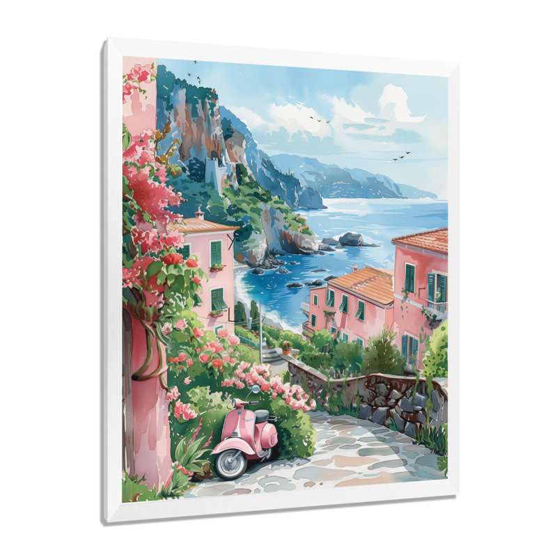 Savoie - Italie, décoration murale, Cadre simple blanc, H 12 po x l 20 po