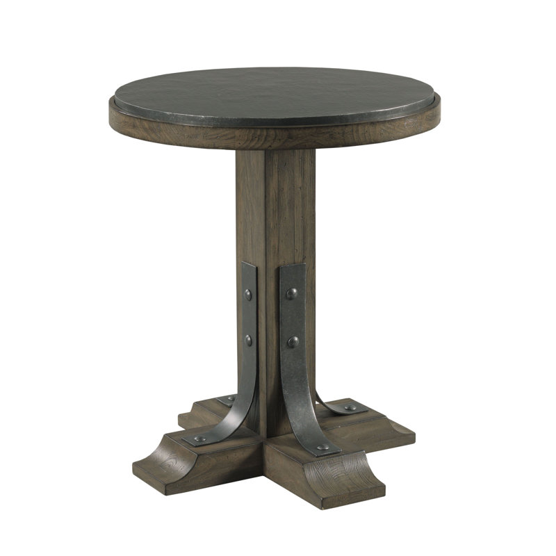 Solid Wood Top End Table