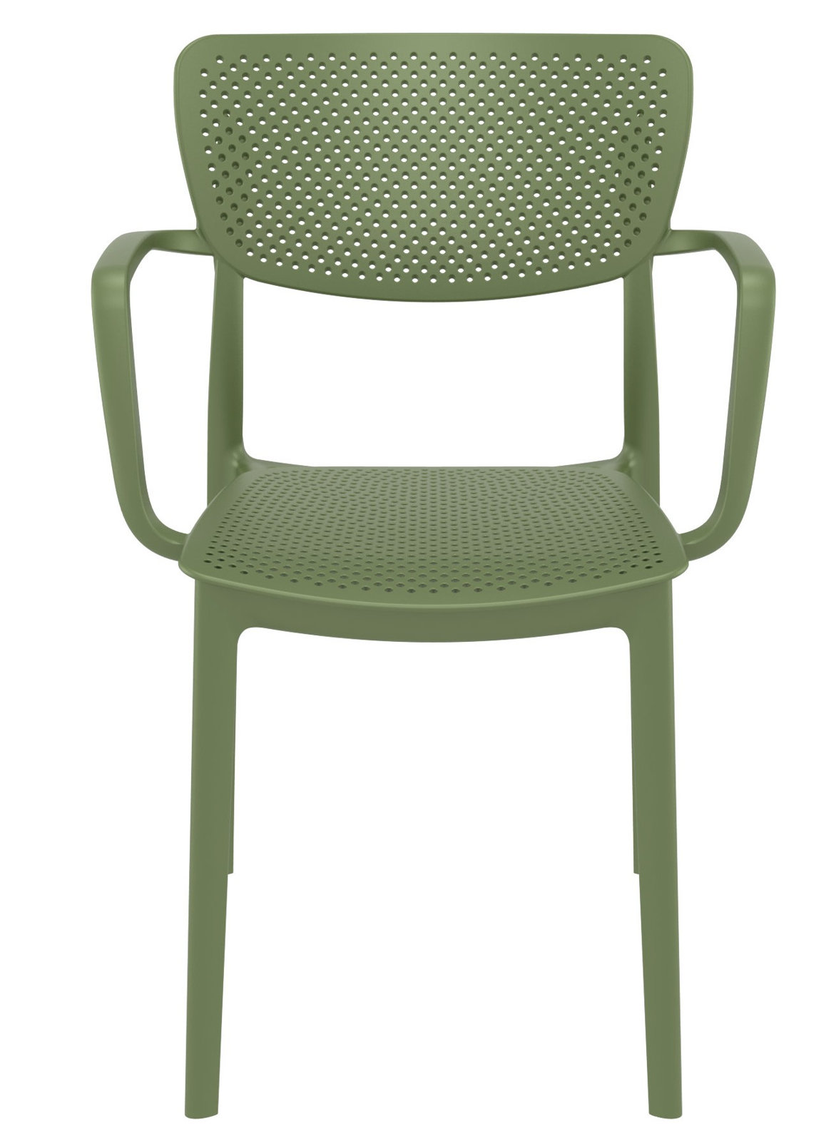 Farrah Stackable Patio Armchair, Olive Green