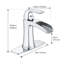 Chrome Waterfall Bathroom Faucet With Pop-Up Drain And Deck Plate - Single Handle Bathroom Faucet