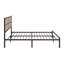 Platm Bedmetal Frame Finish Faux Cane Headboard-1947234344