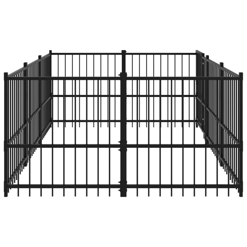 Eamon 100cm H Steel Kennel With Door, 100cm H x 291cm W x 193.5cm D