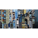 Patchwork City 17 Print by Marilyn Henrion