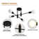 Coblitz 4-Light Sputnik Chandelier
