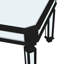 Table basse en argent et noir