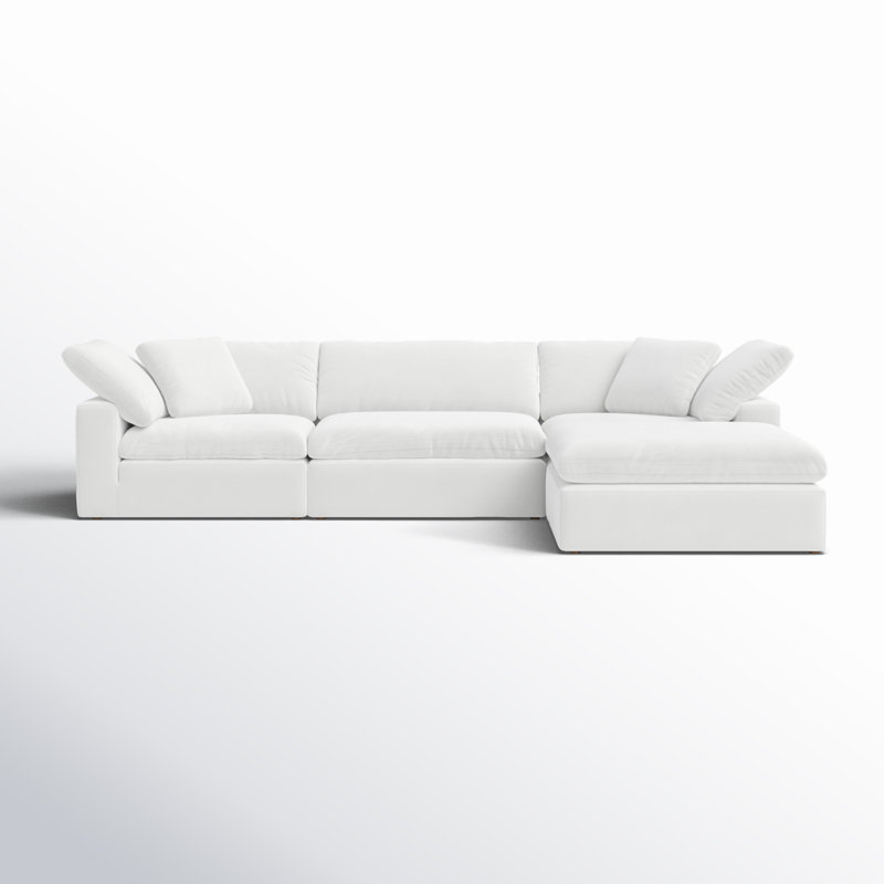 Tila 4-Seater L-Shaped Modular Sectional , White Livesmart®