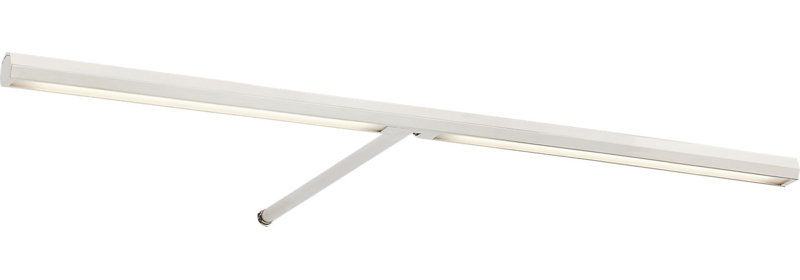 Plural Faceted Picture Light, Polished Nickel, 0.7" H x 18" W x 8.9" D, 13.5