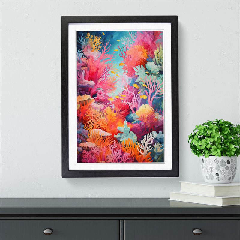 Single Picture Frame Print on Wood, Black Framed, 64cm H x 46cm W
