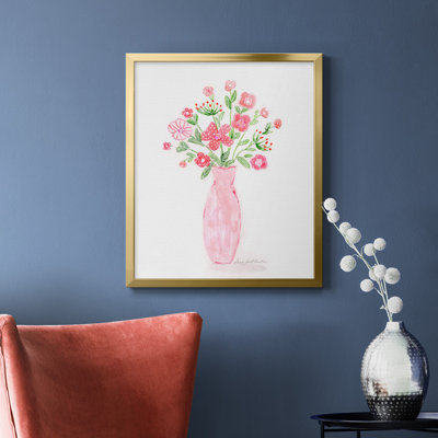 Boho Pinwheel Bouquet I, toile encadrée de qualité supérieure - prête à être accrochée