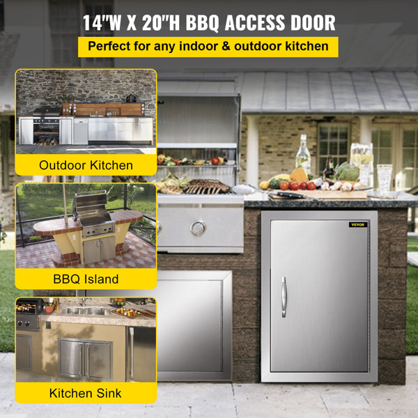 VEVOR Double Door 42'' W x 0.03'' D Steel Access Door & Reviews