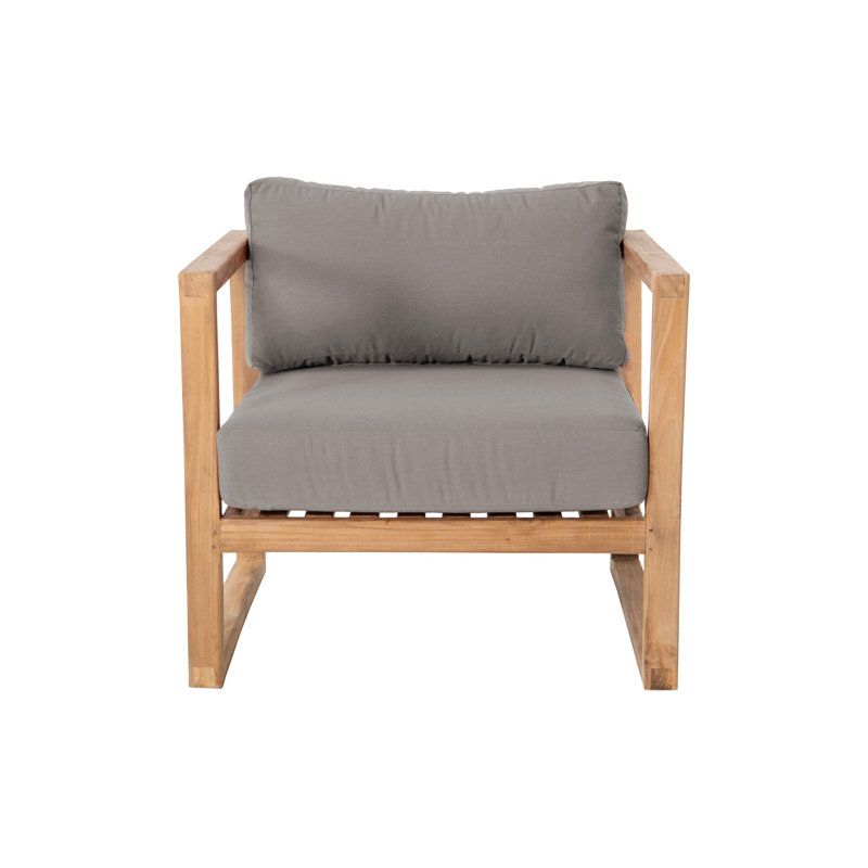 Ensemble de conversation d'extérieur pour 6 personnes avec coussins Predestin, Taupe