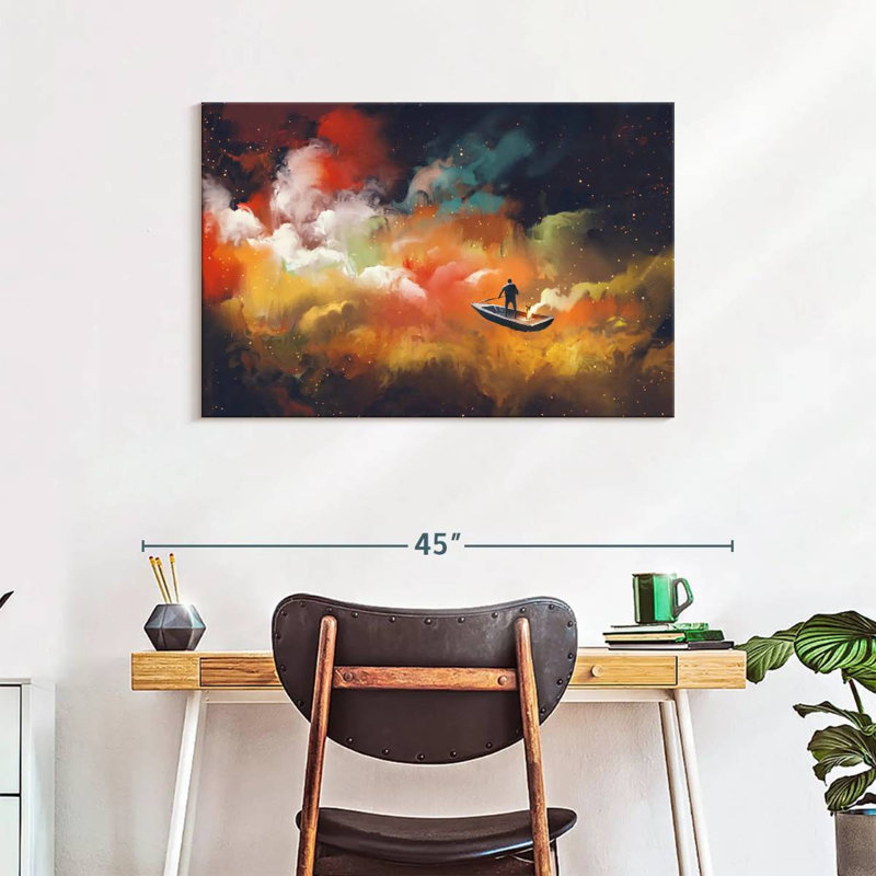 Kelan Abstract Boat, 24" H x 36" W