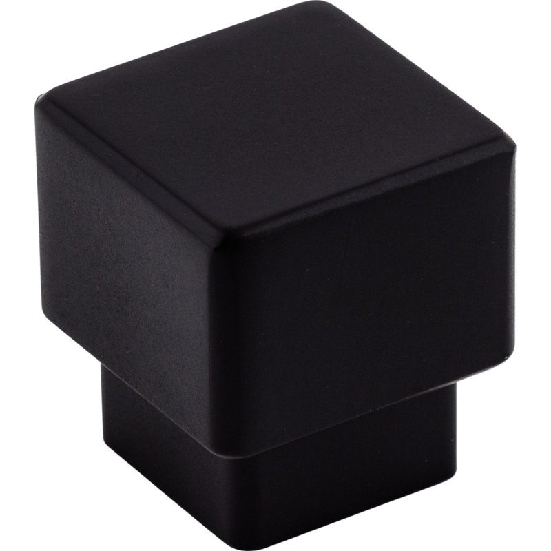 Tapered Square Knob, Flat Black, 1" Knob Length